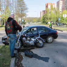 Autoįvykiuose dalyvavo motociklai