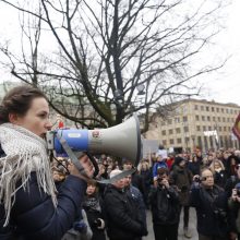 Protestuojantys medikai Katedros aikštėje mokė gaivinti pacientus