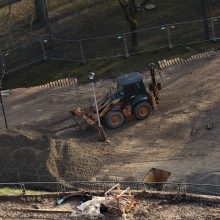 Gedimino kalne – pavojus pėsčiųjų takui ir gynybinės sienos fragmentui