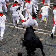 Pamplonoje vyksta garsusis San Fermino festivalis: per pirmąjį bėgimą – 5 sužeisti