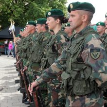 Šaulių sąjunga Kauno Rotušės aikštėje paminėjo 99-ąsias metines