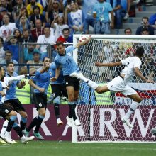 Prancūzijos futbolininkai pirmieji įžengė į pasaulio čempionato pusfinalį