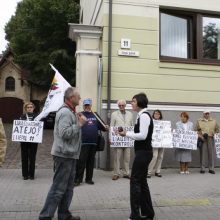 Klaipėdiečių pikete – ginčai su policininkais