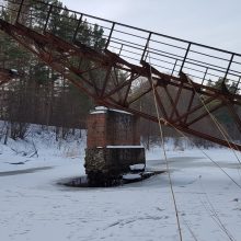 Tragedija: taip atrodo tiltas per kanalą prie Klaipėdos miesto III vandenvietės.