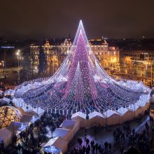 Vilniaus Kalėdų eglei – britų žiniasklaidos liaupsės