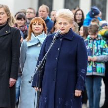Prezidentė Kaune pasveikino priesaiką davusius kadetus