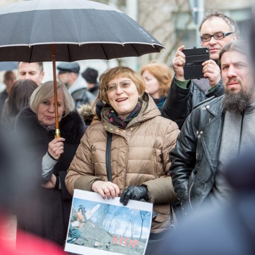 Piketas dėl Kauko laiptų medžių  © Vilmanto Raupelio nuotr.