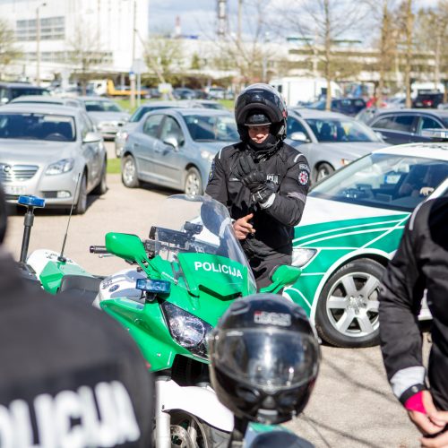 Kauno policijos motociklų reidas  © Vilmanto Raupelio nuotr.