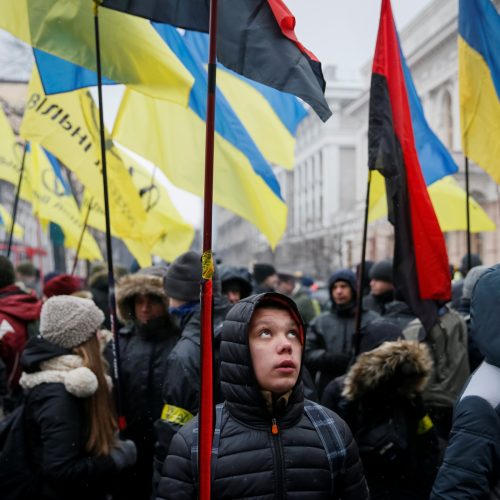 Riaušės prie Ukrainos parlamento  © AFP, Reuters nuotr.