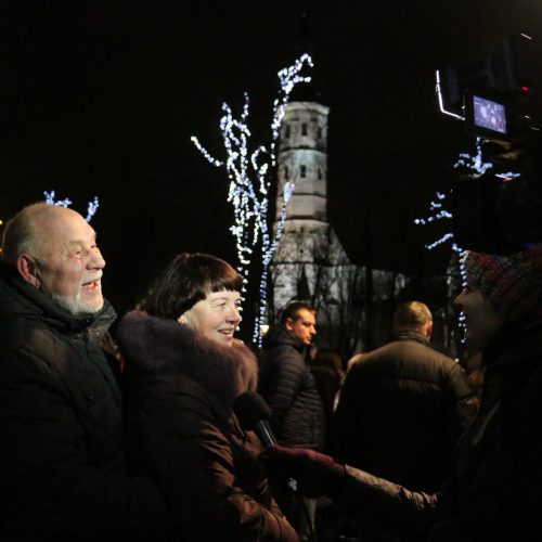 Kalėdų eglės įžiebimas Šiauliuose  © E. Varkalienės nuotr.