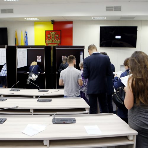 Išankstinis balsavimas antrajame prezidento rinkimų ture  © Vytauto Petriko nuotr.