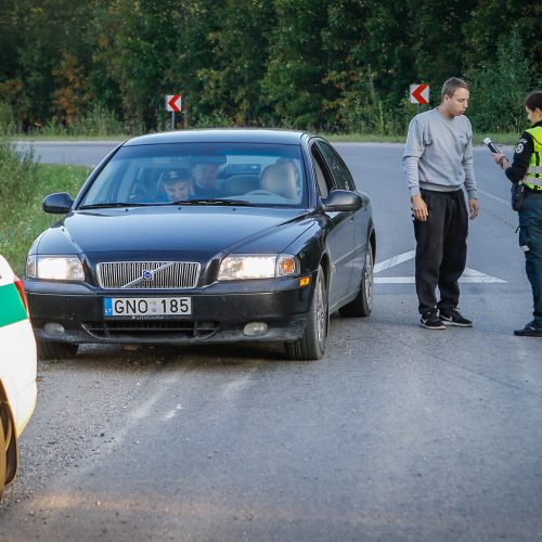 Policijos reidas Klaipėdos rajone 2019.08.24  © Vytauto Petriko nuotr.