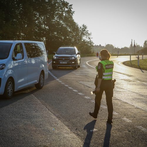 Policijos reidas Klaipėdos rajone 2019.08.24  © Vytauto Petriko nuotr.