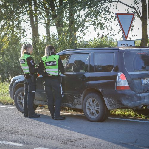 Policijos reidas Klaipėdos rajone 2019.08.24  © Vytauto Petriko nuotr.