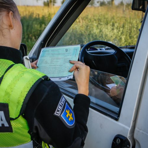 Policijos reidas Klaipėdos rajone 2019.08.24  © Vytauto Petriko nuotr.