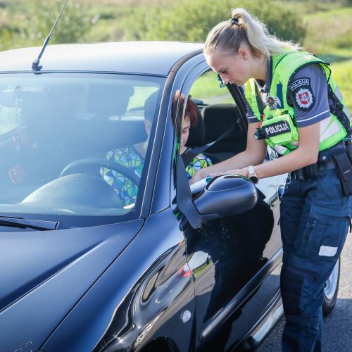 Policijos reidas Klaipėdos rajone 2019.08.24  © Vytauto Petriko nuotr.