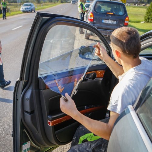 Policijos reidas Klaipėdos rajone 2019.08.24  © Vytauto Petriko nuotr.