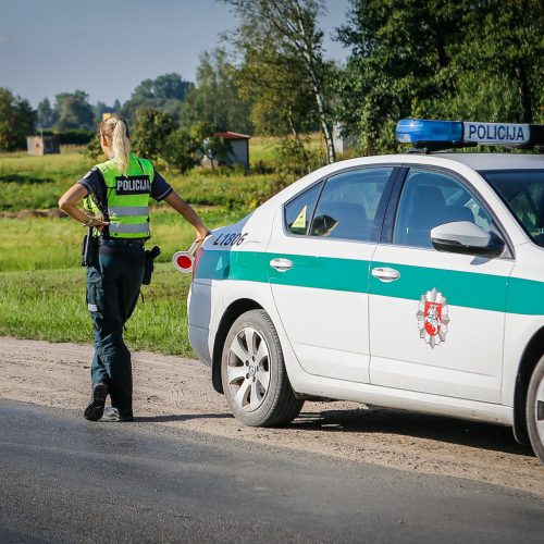 Policijos reidas Klaipėdos rajone 2019.08.24  © Vytauto Petriko nuotr.