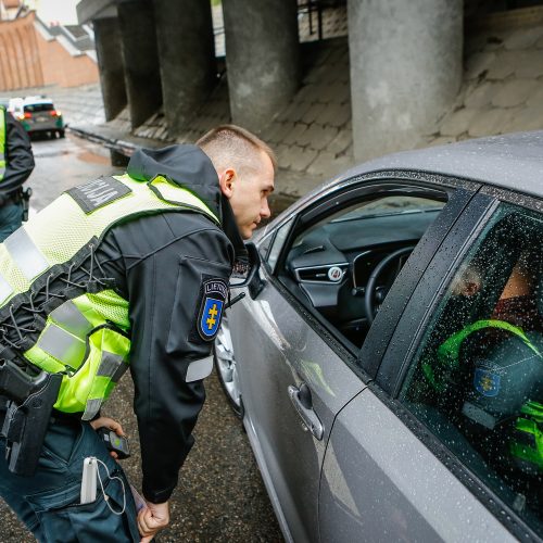 Policijos reidas Klaipėdoje  © Vytauto Petriko nuotr.