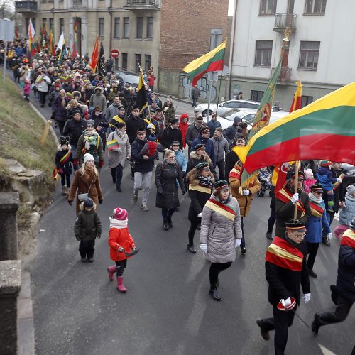 Kauniečiai švenčia Vasario 16-ąją   © Laimučio Brundzos, Kauno miesto savivaldybės nuotr.