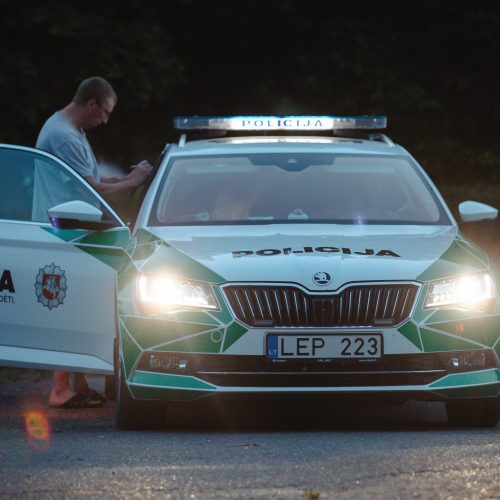Kaune vyko reidas: policija tikrino vairuotojų blaivumą  © Eitvydo Kinaičio nuotr.