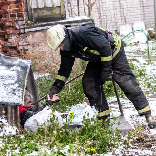 Ugniagesių sujudimas Kauno centre  © Justinos Lasauskaitės nuotr.