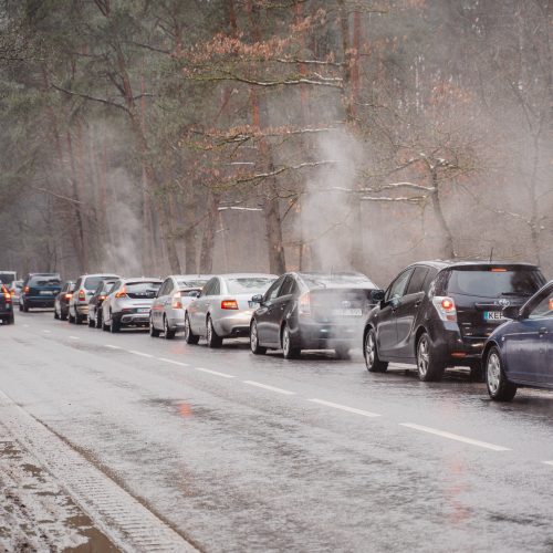 Eilės prie mobilaus testavimo punkto muša rekordus  © Justinos Lasauskaitės nuotr.