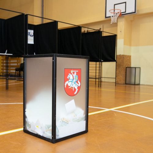 Seimo rinkimų antrojo turo paskutinės balsavimo minutės <span style=color:red;>(Kaunas)</span>  © Justinos Lasauskaitės nuotr.