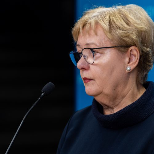 2023–2024 metų vakcinacijos strategijos pristatymas  © P. Peleckio / BNS nuotr.