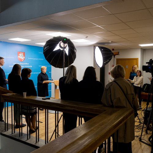 2023–2024 metų vakcinacijos strategijos pristatymas  © P. Peleckio / BNS nuotr.