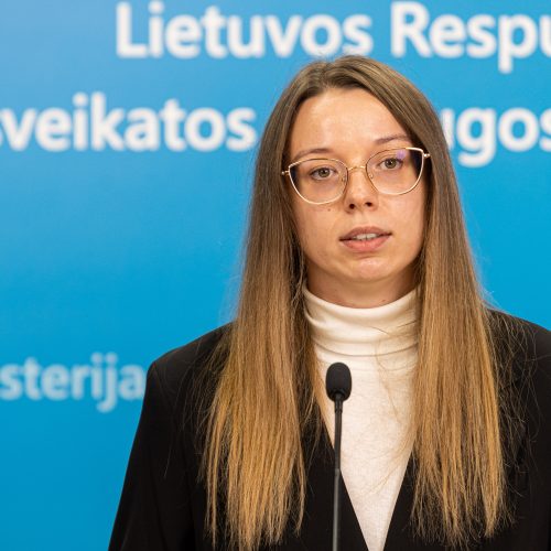 2023–2024 metų vakcinacijos strategijos pristatymas  © P. Peleckio / BNS nuotr.