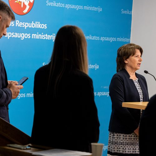2023–2024 metų vakcinacijos strategijos pristatymas  © P. Peleckio / BNS nuotr.