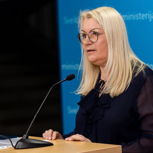 2023–2024 metų vakcinacijos strategijos pristatymas  © P. Peleckio / BNS nuotr.