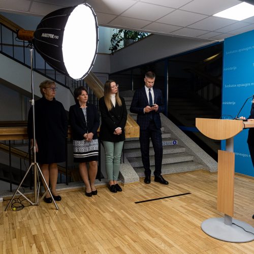 2023–2024 metų vakcinacijos strategijos pristatymas  © P. Peleckio / BNS nuotr.