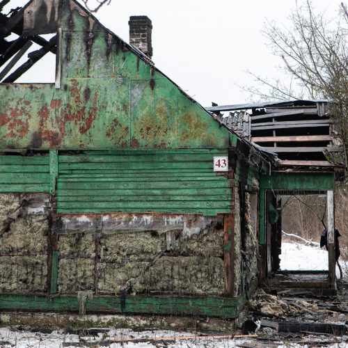  Spaudos konferencija dėl žūčių gaisruose Nemenčinėje  © P. Peleckio / „BNS Foto“ nuotr.