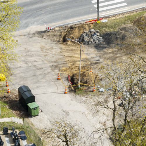  Vilniuje, Liepkalnio gatvėje, rastas sprogmuo  © I. Gelūno / BNS nuotr.