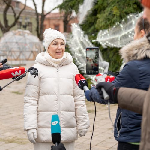 Pristatyta Kauno kalėdinė eglutė   © Regimanto Zakšensko nuotr.