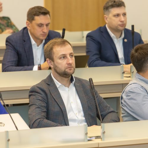 Paskutinis 2019-2023 m. kadencijos Kauno tarybos posėdis  © Regimanto Zakšensko nuotr.