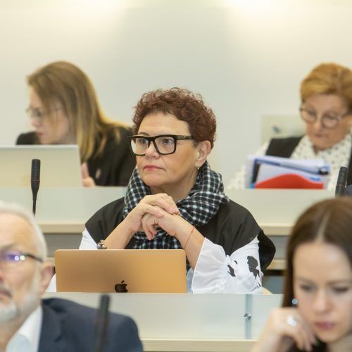 Paskutinis 2019-2023 m. kadencijos Kauno tarybos posėdis  © Regimanto Zakšensko nuotr.
