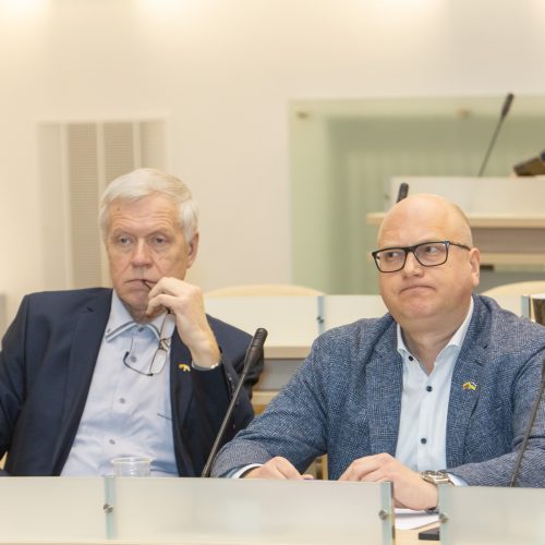 Paskutinis 2019-2023 m. kadencijos Kauno tarybos posėdis  © Regimanto Zakšensko nuotr.