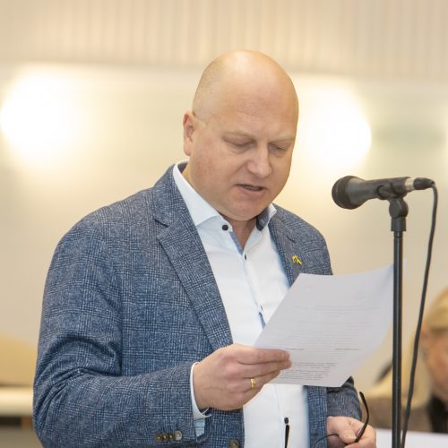 Paskutinis 2019-2023 m. kadencijos Kauno tarybos posėdis  © Regimanto Zakšensko nuotr.