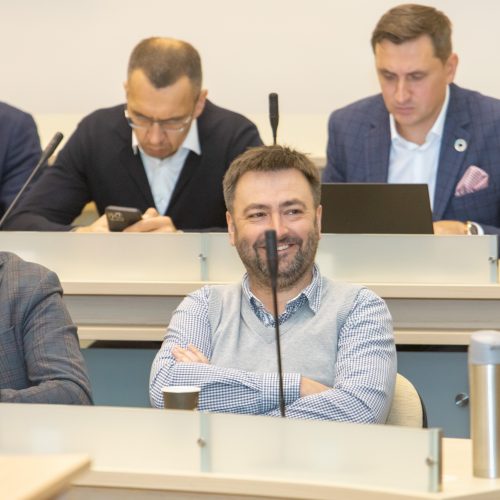 Paskutinis 2019-2023 m. kadencijos Kauno tarybos posėdis  © Regimanto Zakšensko nuotr.