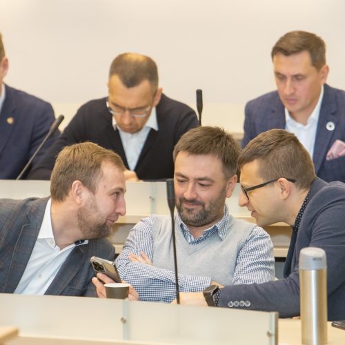 Paskutinis 2019-2023 m. kadencijos Kauno tarybos posėdis  © Regimanto Zakšensko nuotr.