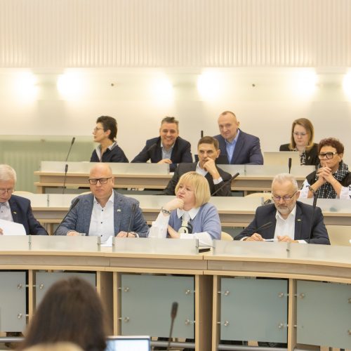 Paskutinis 2019-2023 m. kadencijos Kauno tarybos posėdis  © Regimanto Zakšensko nuotr.
