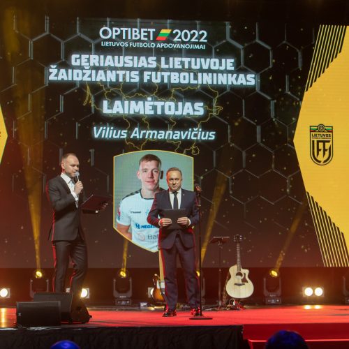 Lietuvos futbolo geriausiųjų apdovanojimai  © Regimanto Zakšensko nuotr.