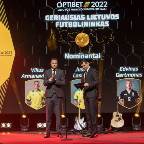 Lietuvos futbolo geriausiųjų apdovanojimai  © Regimanto Zakšensko nuotr.