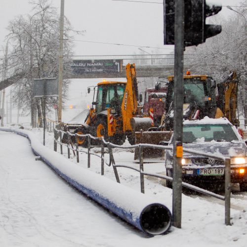 Vandentiekio avarija Žemaitės gatvėje  © Irmanto Gelūno / Fotobanko nuotr.