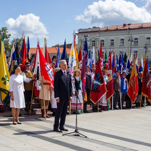 Miestų ir miestelių vėliavų pagerbimo ceremonija  © I. Gelūno / Fotobanko nuotr.