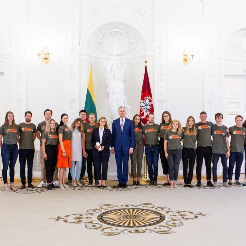 G. Nausėda susitiko su projekto „Misija Sibiras“ dalyviais  © P. Peleckio / Fotobanko nuotr.