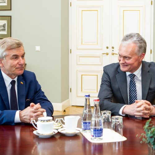 G. Nausėdos ir V. Pranckiečio susitikimas  © P. Peleckio / Fotobanko nuotr.